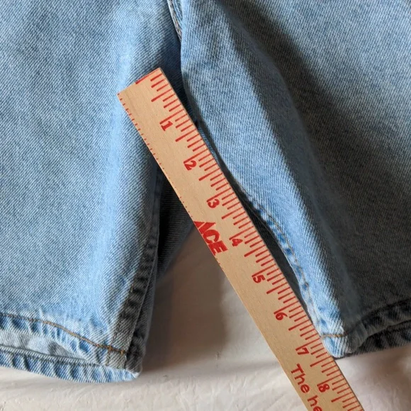 Levi's Vintage 1998 Made In USA Denim Jean Shorts Jorts White Tab High Rise 18 - Picture 5 of 8